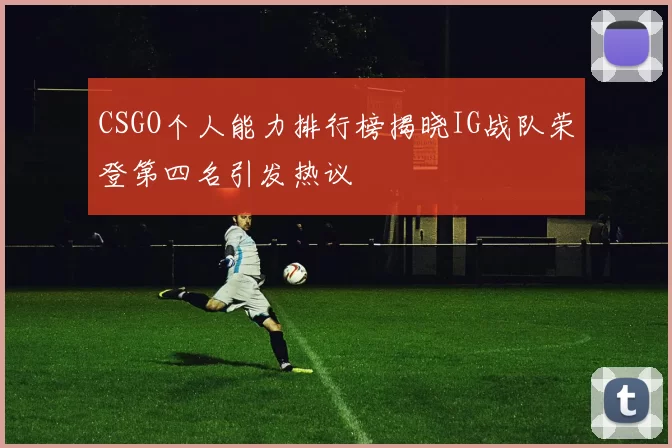 CSGO个人能力排行榜揭晓IG战队荣登第四名引发热议